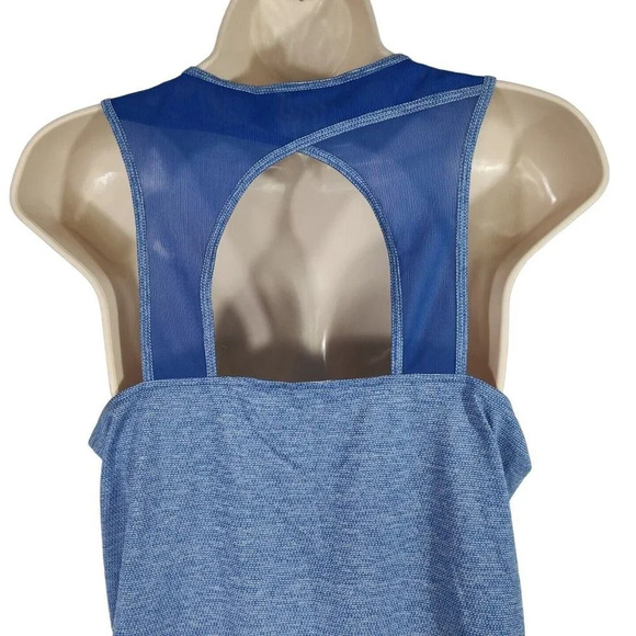 BCG Blue Tank Top Women Size M Sleeveless Athletic Workout Open Back - Picture 4 of 7